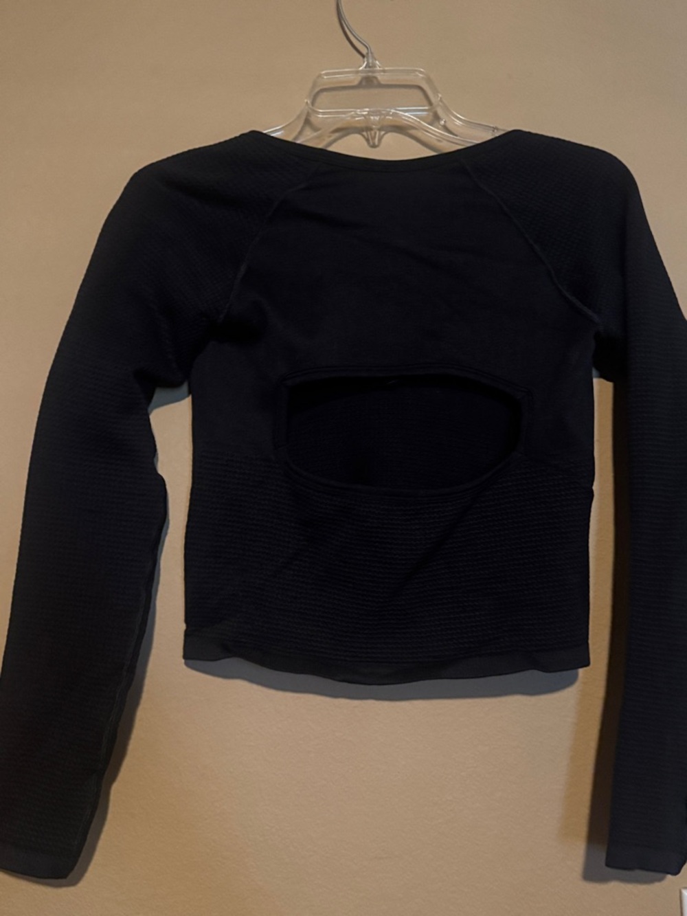 Free People Black Ribbed Snap-Henley Crop Top - Picture 4 of 5